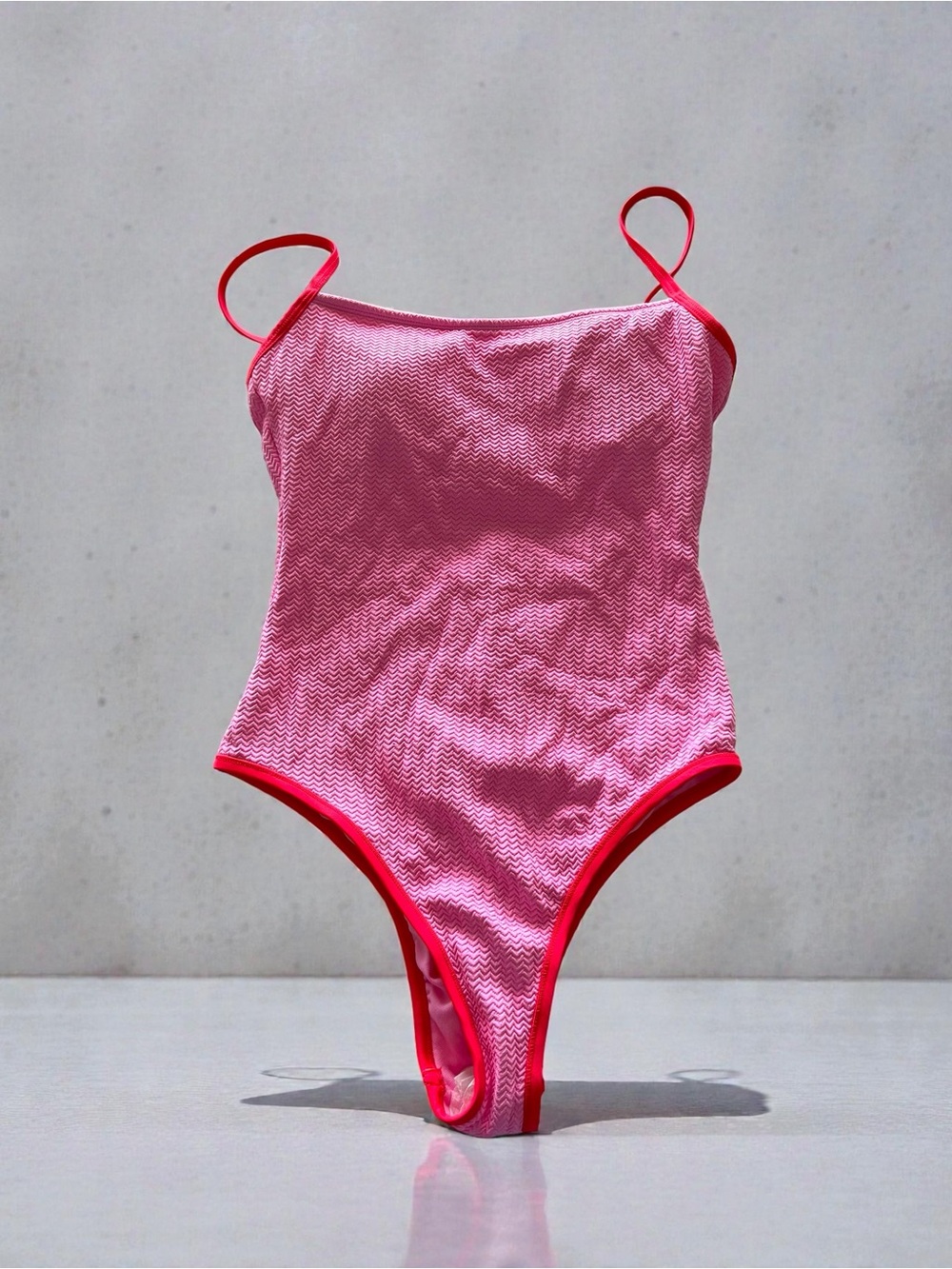 Wild Fable Pink‎ Textured One-Piece Swimsuit Size S